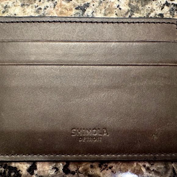 Shinola 5-Pocket Card Case Wallet Chocolate Brown Leather Never Used... - Picture 1 of 2
